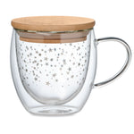 Dubbelwandige borosilicaat mok Sion in transparant