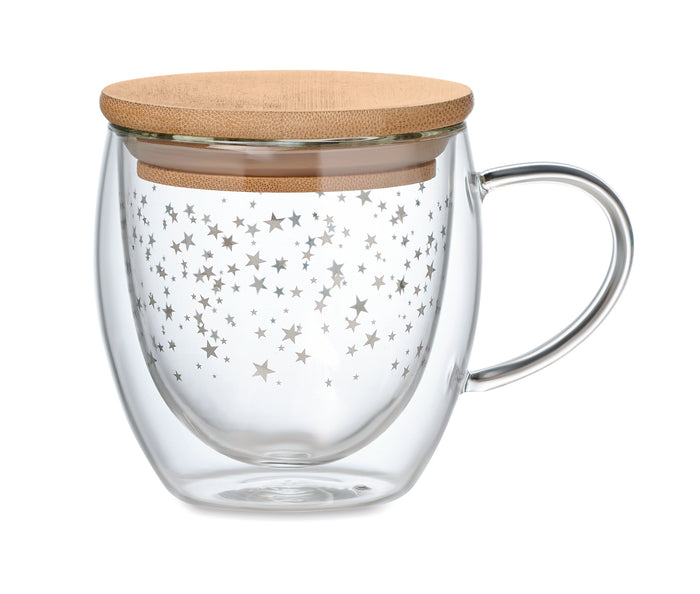 Dubbelwandige borosilicaat mok bedrukken – Sion