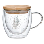 Dubbelwandige borosilicaat mok Sian in transparant