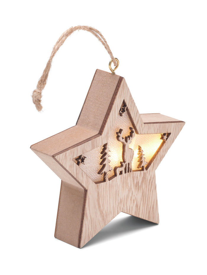 MDF ster met licht bedrukken – Starlight