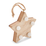 Houten ster met lichtjes Lalie in hout