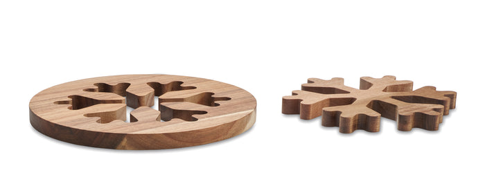 Acacia houten pothouders set bedrukken – Scaglia