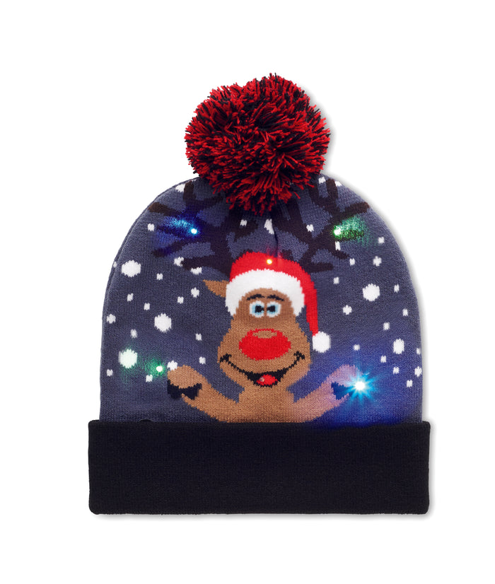 Gebreide kerstmuts LED bedrukken – Shimas Light