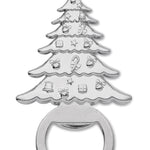 Flesopener Kerstpatroon Notle in mat zilver