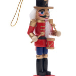 Klein notenkraker ornament Jolly in rood