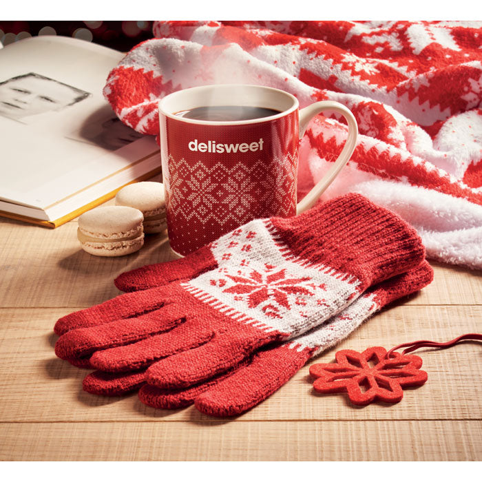 Cadeauset mok en handschoenen Copito Set met een bedrukking als voorbeeld