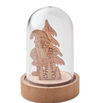 Kerst LED ornament Rovani in hout