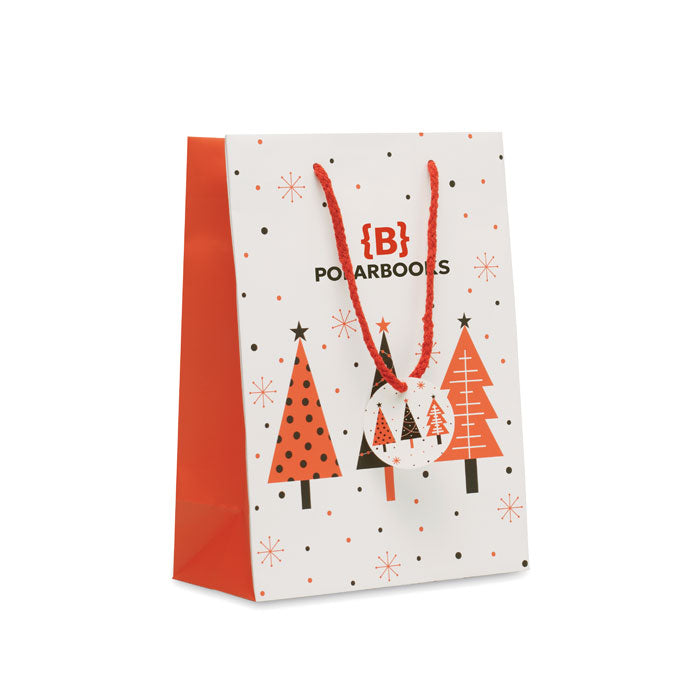 Papieren geschenkzakje (M) Bossa Medium met een bedrukking als voorbeeld