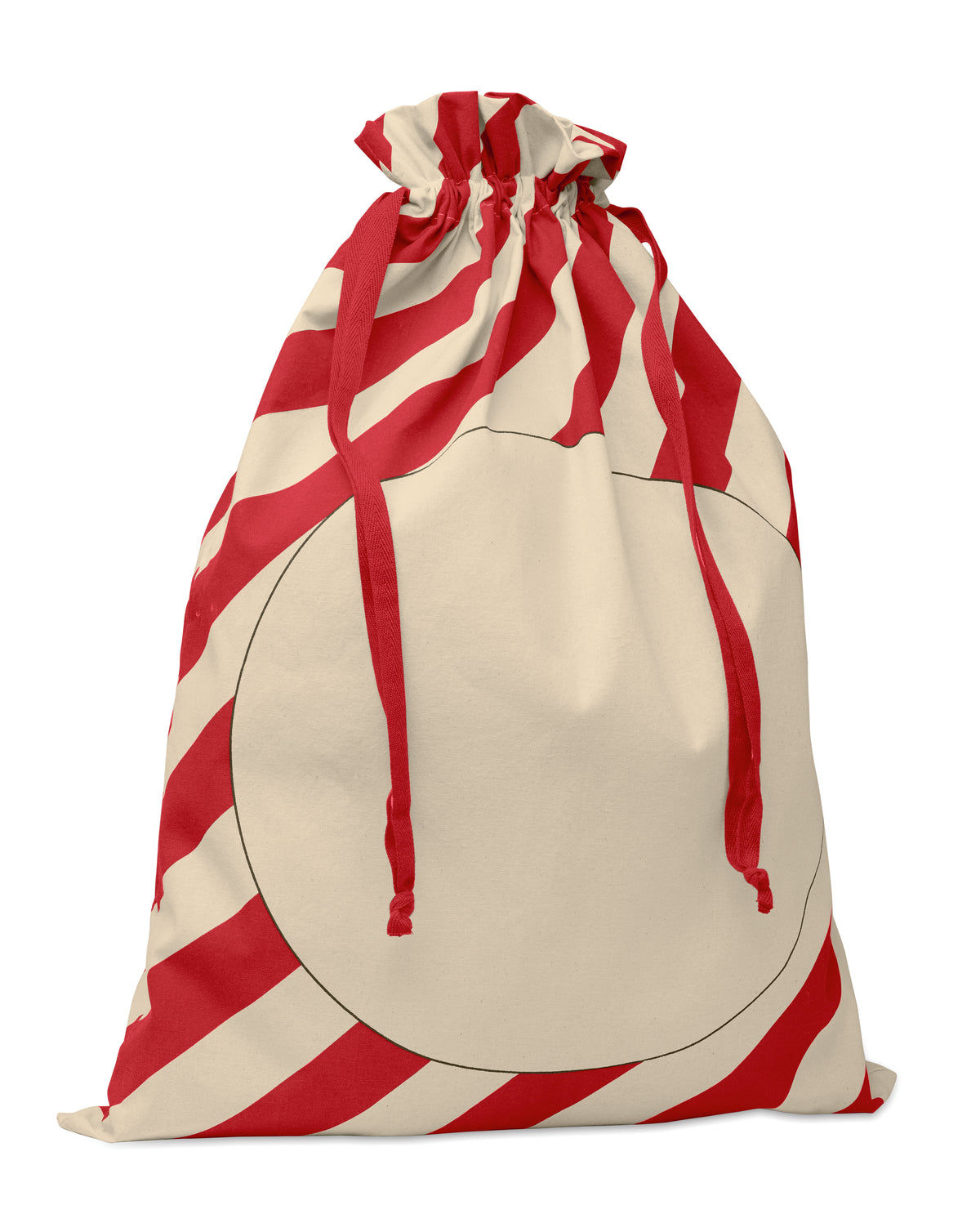 Grote katoenen tas kerstmotief Laukku in rood