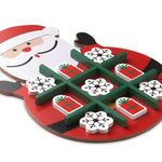 Kerstmis houten tic tac toe Hohotoe in rood