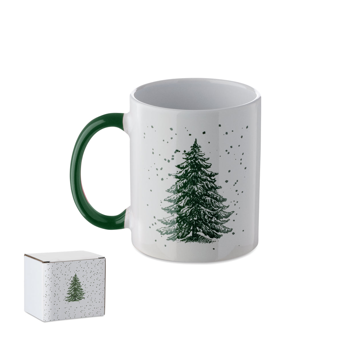 Keramische kerst mok 300 ml Festimug in groen