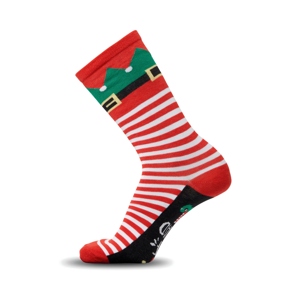 Paar kerstsokken M Soc Medium in wit/rood