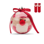 Kerstman sokken balornament Snug M in rood