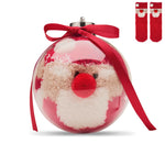 Kerstman sokken balornament Snug L in rood