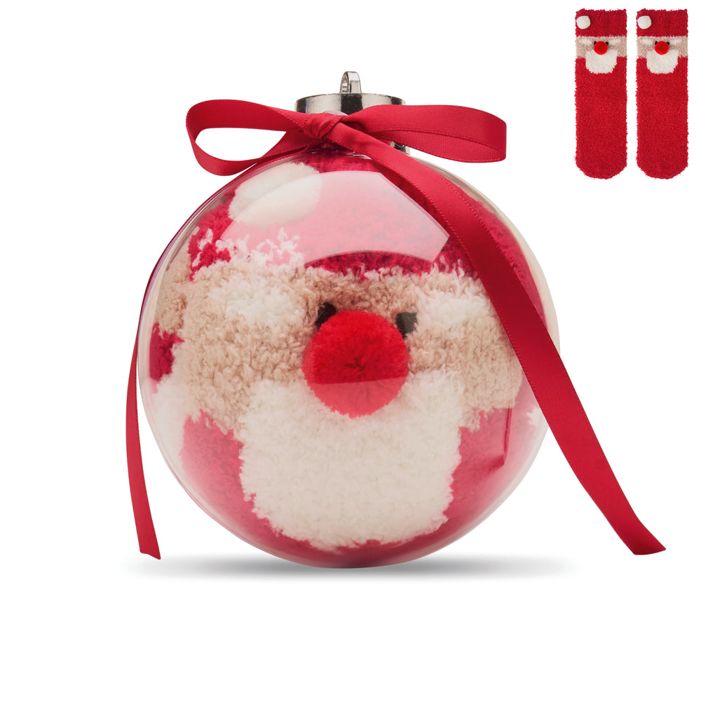 Kerstman sokken balornament Snug L in rood