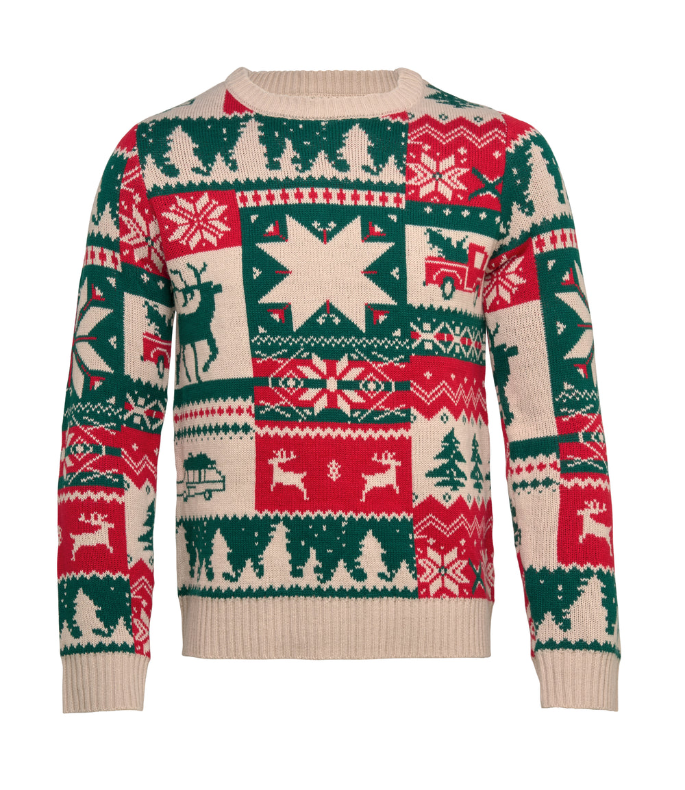 Gebreide kersttrui L-XL Shimis Xl in beige