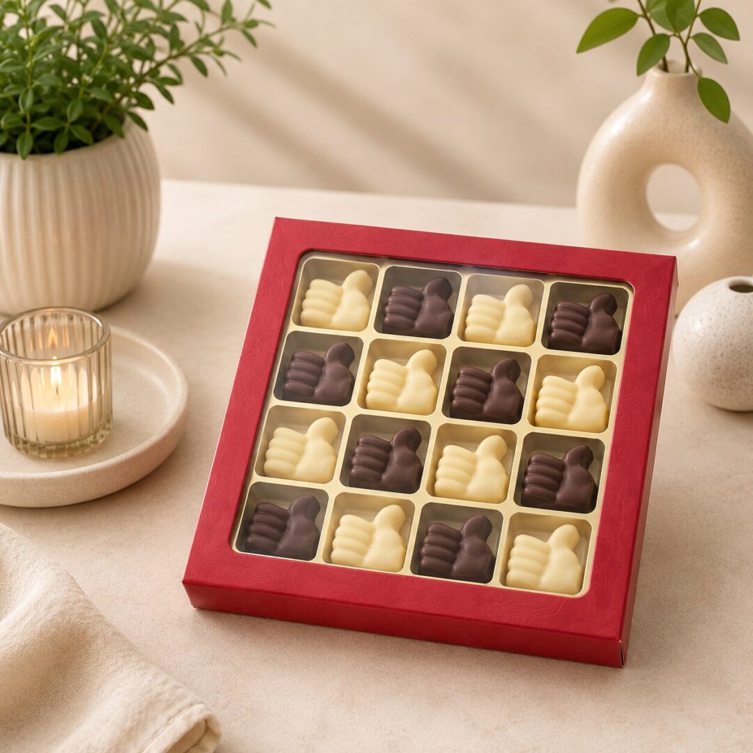 Chocolade duimpjes, uitvoering 16 duimpjes