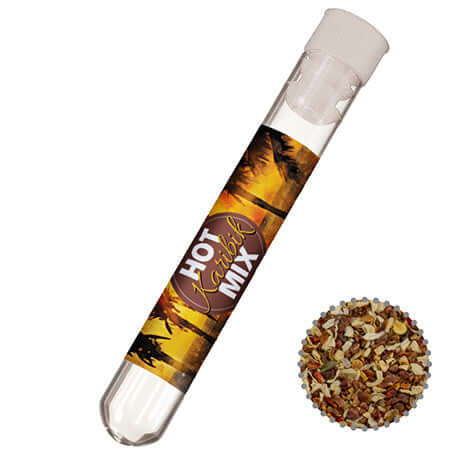 Reageerbuisje met hete Caribische kruidenmix (5 gram)
