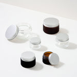 Glazen cosmeticapotje met aluminium deksel, foto 1
