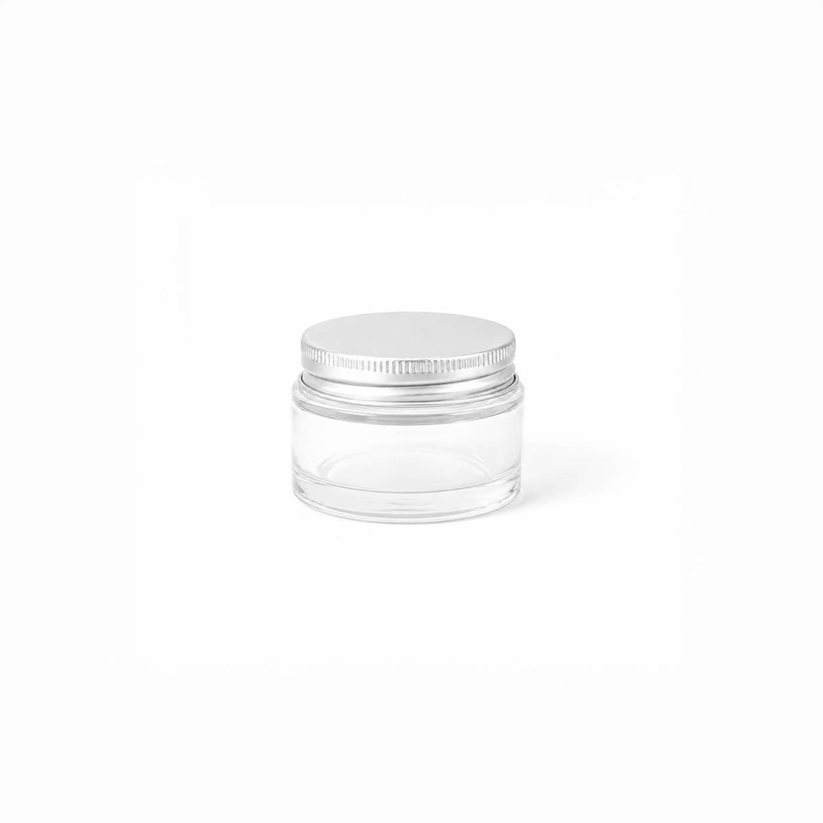 Glazen cosmeticapotje met aluminium deksel, foto 2