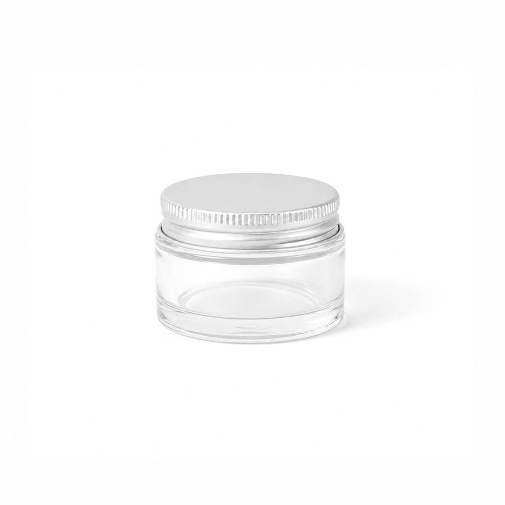 Glazen cosmeticapotje met aluminium deksel, foto 4