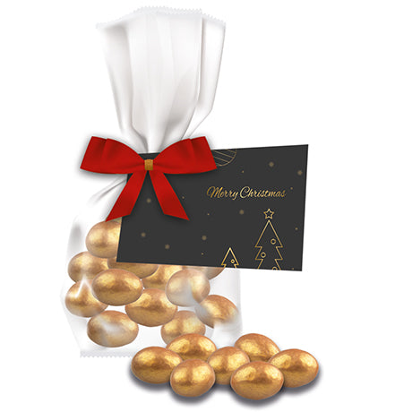 Gouden amandelen salted caramel met logo (30 tot 64 gram)