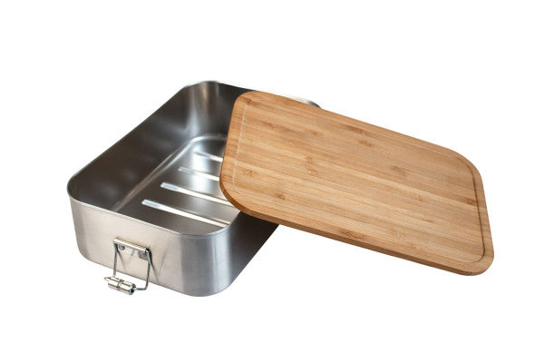 CP BA C8 RVS lunchbox met bamboe deksel – duurzaam en stijlvol