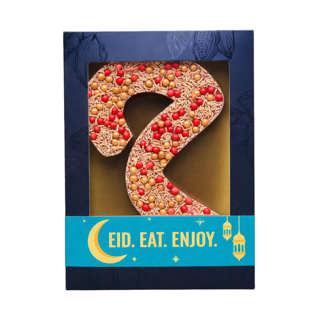 Chocolade voor het Suikerfeest, uitvoering Eid. Eat. Enjoy.