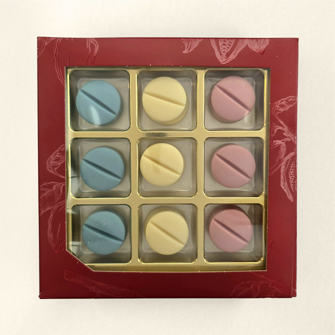 Chocolade beterschap pillen, uitvoering 18 pillen