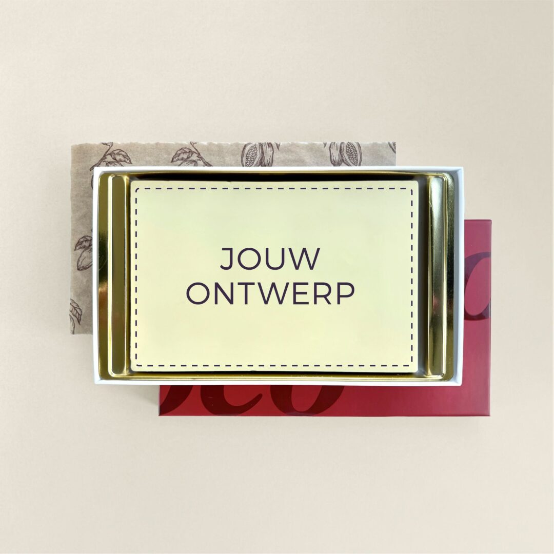 Chocolade wenskaart met foto, uitvoering tablet