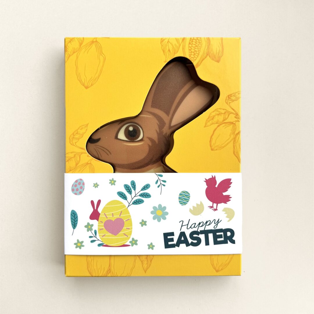 Chocolade paashaas, uitvoering snuitje