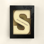 Chocoladeletter S met eigen ontwerp in full colour (200 gram)