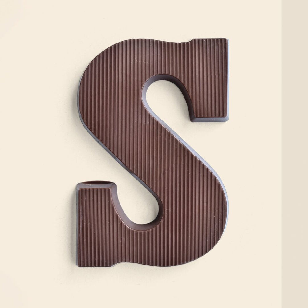 Chocoladeletter S zonder toegevoegde suikers (200 gram), ander aanzicht