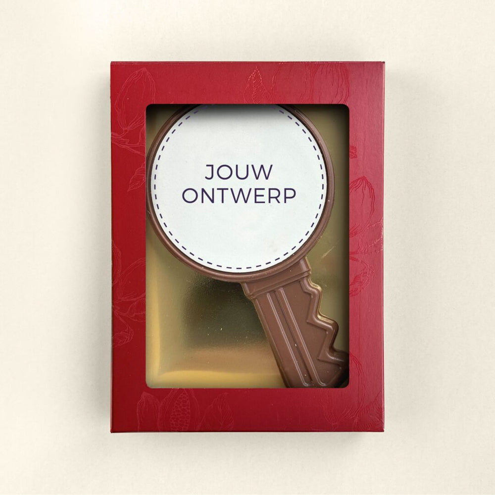 Chocoladefiguur met eigen ontwerp, uitvoering sleutel