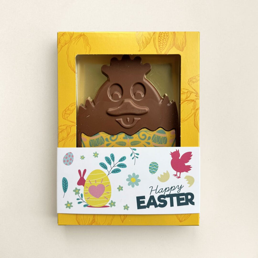 Chocolade paaskuiken, uitvoering geel