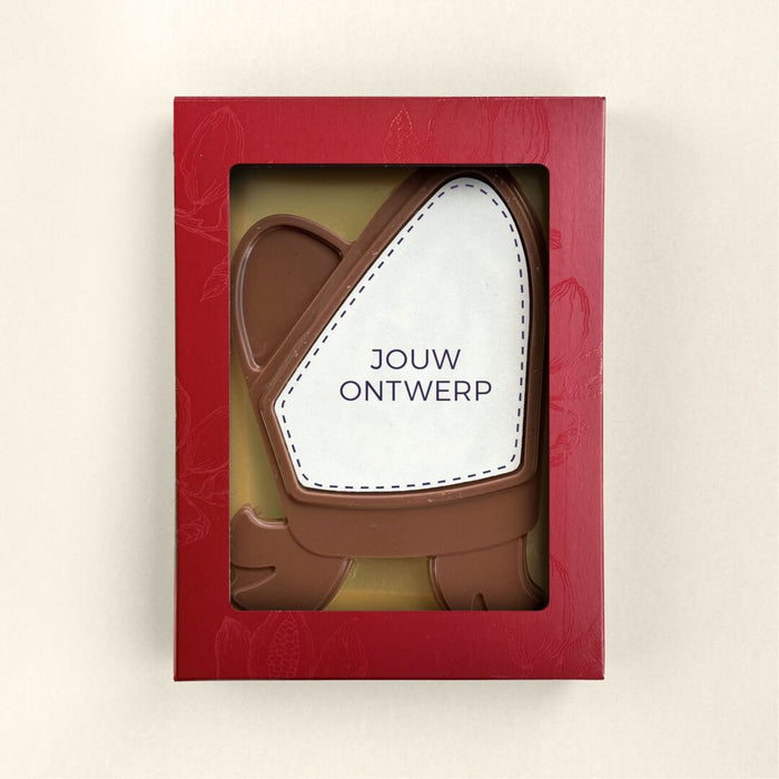 Chocolade mijter met eigen ontwerp (175 gram)