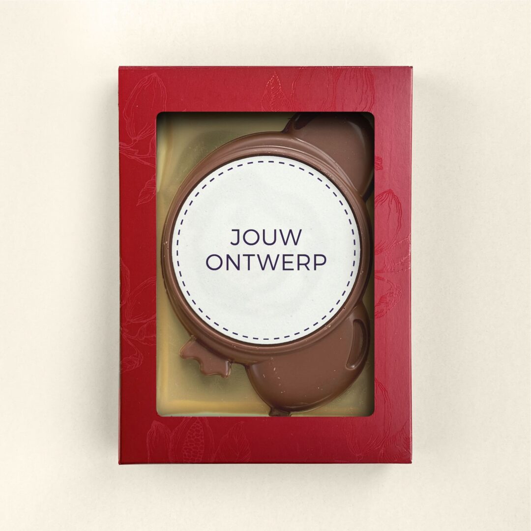 Chocoladefiguur met eigen ontwerp, uitvoering ballon