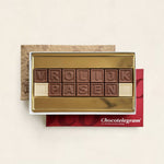 Chocoladetelegram voor Pasen, uitvoering Vrolijk Pasen (14 blokjes)