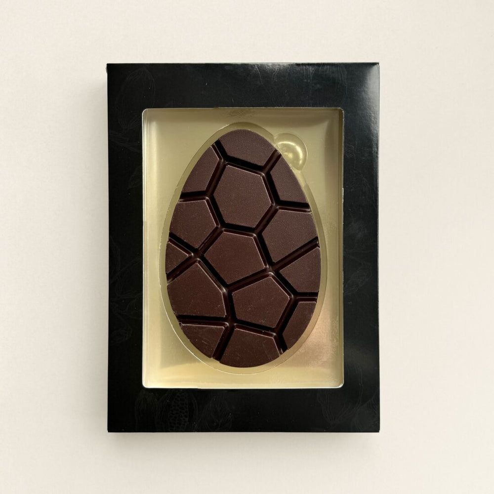Chocolade paasei met logo, uitvoering puur, geschenkdoos