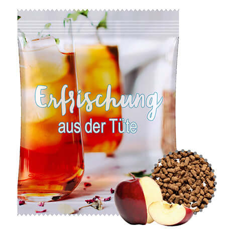 Instant ijsthee met logo in bedrukt zakje (10 gram)