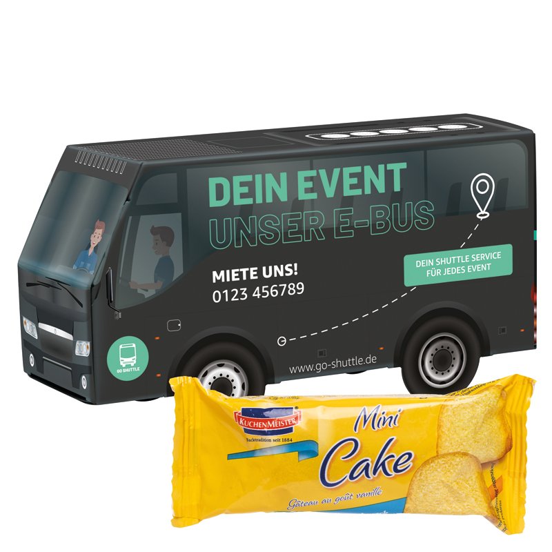 3D bus met KuchenMeister minicake en eigen ontwerp