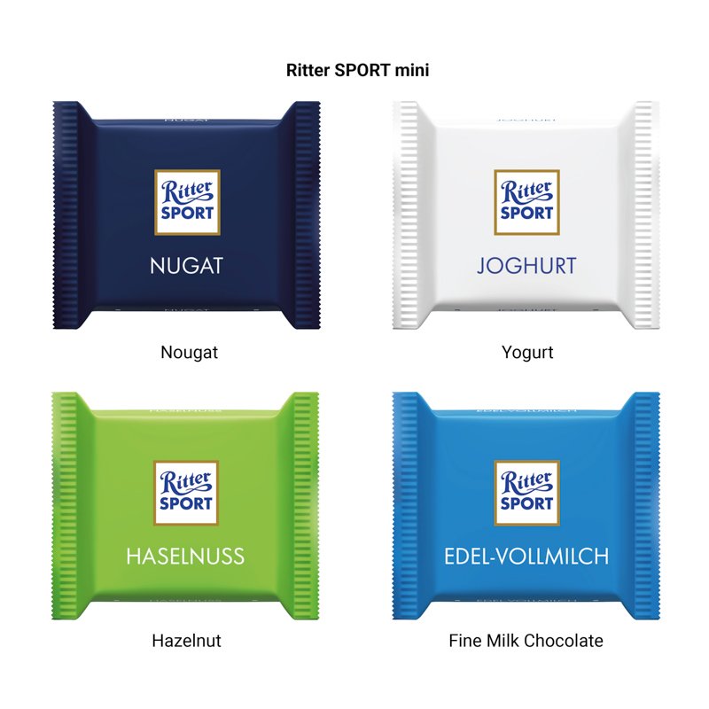 Inhoud: 24 Ritter SPORT mini-repen