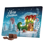 Klassieke bureau-adventskalender met uitklapbare standaard, bedrukt