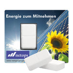 Energy Card van wit karton met dextrose, bedrukt met een eigen ontwerp