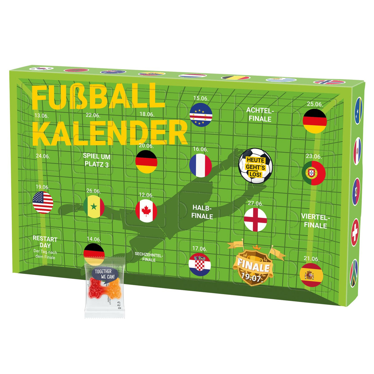 Wandkalender Eco L van wit karton met een omslag met eigen ontwerp