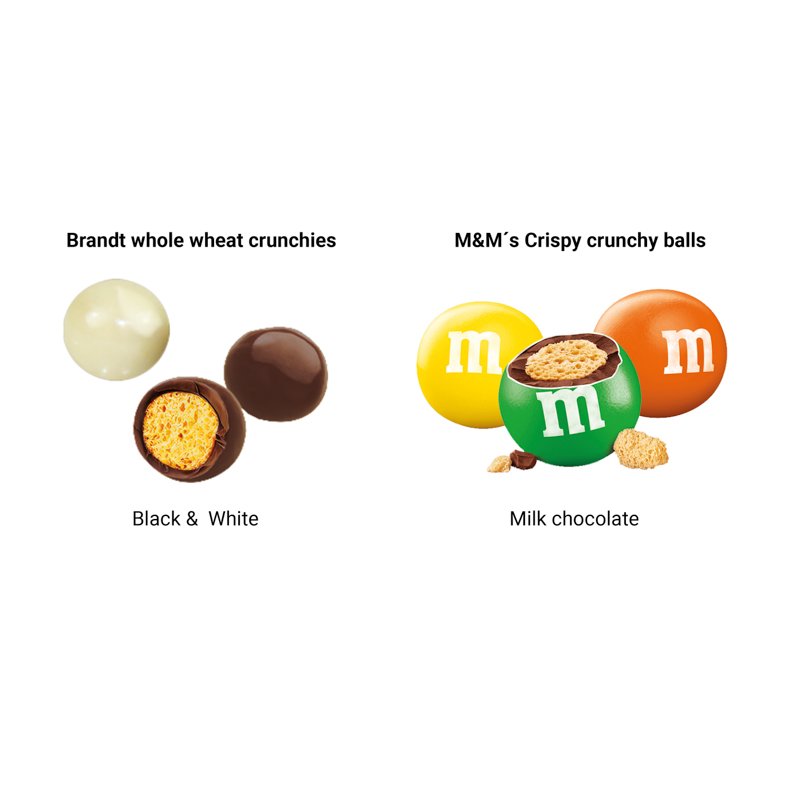 Eventkalender XS met crunchy balls en eigen ontwerp: Brandt crunchy balls