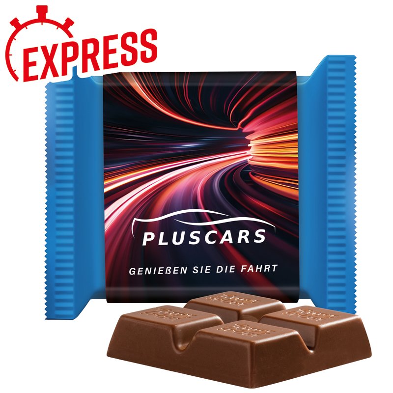Ritter SPORT mini chocolade met een papieren banderol met eigen ontwerp