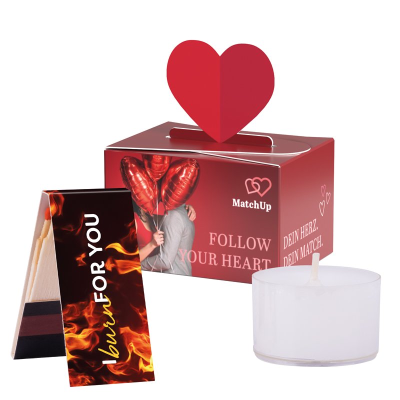 Mini cadeaudoosje met hart, snoep of chocolade en logo: LINDOR melkchocolade