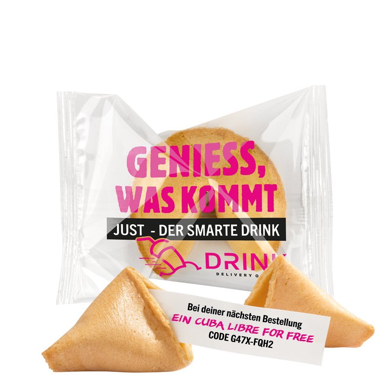 Fortune cookie in folie, transparant folie