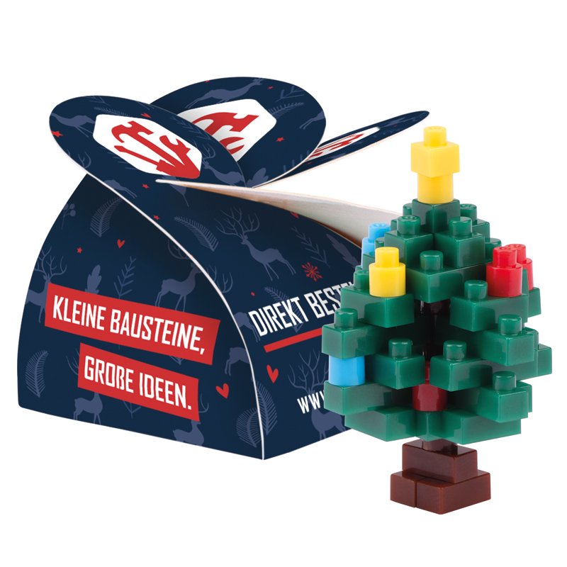BRIXIES bouwset kerstboom in doosje met eigen ontwerp
